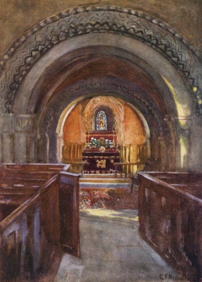 Interno, Chiesa di Elkstone da George Franck Nicholls